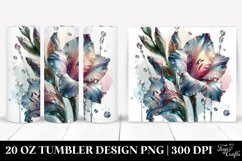Metallic Gladiolus Tumbler Design Product Image 1