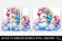 Cute Baby Unicorn Lofty Cloud | 20 Oz Tumbler Product Image 1