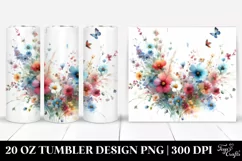 Colorful Wild Flowers Tumbler Product Image 1