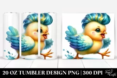 Cute Baby Chicken Running | 20 Oz Tumbler Product Image 1