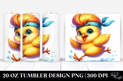 Cute Baby Chicken Running | 20 Oz Tumbler Product Image 1