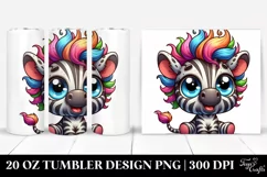 Crazy Baby Zebra Smiling | 20 oz Tumbler Product Image 1