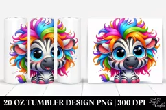 Crazy Baby Zebra Smiling | 20 oz Tumbler Product Image 1