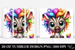 Crazy Baby Zebra Smiling | 20 oz Tumbler Product Image 1