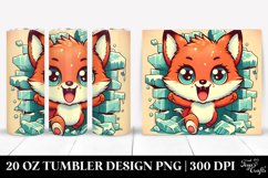 Excited Baby Fox for Winter, 20 Oz Tumbler Product Image 1