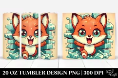 Excited Baby Fox for Winter, 20 Oz Tumbler Product Image 1