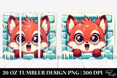 Excited Baby Fox for Winter, 20 Oz Tumbler Product Image 1