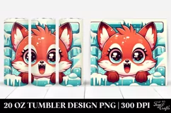 Excited Baby Fox for Winter, 20 Oz Tumbler Product Image 1