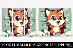 Excited Baby Fox for Winter, 20 Oz Tumbler Product Image 1