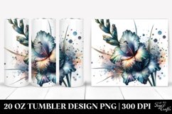 Gladiolus with Metallic Details Tumbler Design Product Image 1
