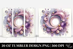 Glossy Violet, Watercolor 20 Oz Tumbler Product Image 1