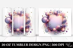 Glossy Violet, Watercolor 20 Oz Tumbler Product Image 1