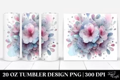 Glossy Rhododendron, Watercolor 20 Oz Tumbler Product Image 1