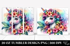 Colorful Baby Unicorn Lei 20 oz Tumbler Design Product Image 1
