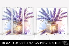 Detailed Pastel Wooden Lavender | 20 oz Tumbler Product Image 1