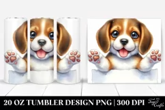 Cute Baby Beagle Smiling | 20 Oz Tumbler Product Image 1