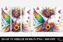 Fairy Dancing Floral Wreath Vibrant Drawing | 20 oz Tumbler Product Image 1