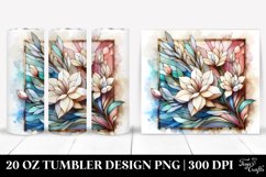 Wooden Gardenia Retro Frame Tumbler | 20 oz Tumbler Product Image 1