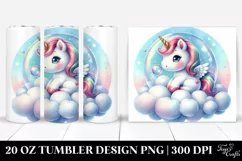 Baby Unicorn Bubble Cloud | 20 Oz Tumbler Product Image 1