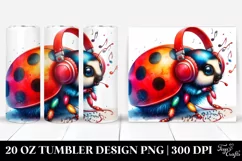 Colorful Ladybug Music | 20 oz Tumbler Product Image 1