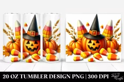 Funny Halloween Clipart, Candy Corn 20 Oz Tumbler Product Image 1