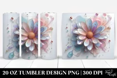 Glossy Daisy, Watercolor 20 Oz Tumbler Product Image 1