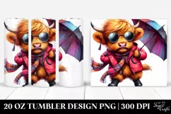 Agressive Baby Highlandcow, 20 Oz Tumbler Product Image 1