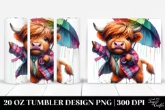Agressive Baby Highlandcow, 20 Oz Tumbler Product Image 1