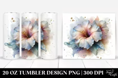 Abstract Glossy Petunia | 20 oz Tumbler Product Image 1