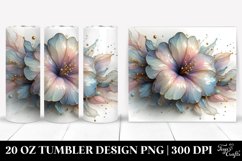 Abstract Glossy Petunia | 20 oz Tumbler Product Image 1