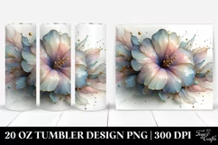 Abstract Glossy Petunia | 20 oz Tumbler Product Image 1