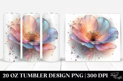 Abstract Pastel Poppy Tumbler Design Product Image 1