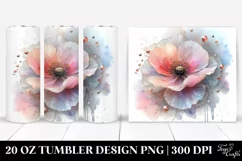 Abstract Pastel Poppy Tumbler Design Product Image 1