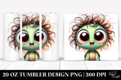 Crazy Baby Turtle Cartoon | 20 Oz Tumbler Product Image 1