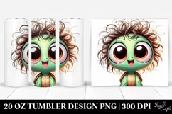 Crazy Baby Turtle Cartoon | 20 Oz Tumbler Product Image 1