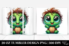 Crazy Baby Turtle Cartoon | 20 Oz Tumbler Product Image 1