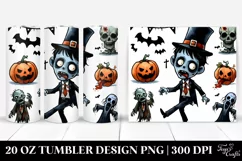 Simple Funny Halloween Clipart, Zombie 20 Oz Tumbler Product Image 1