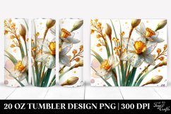 Shiny Narcissus Watercolor Splash | 20 Oz Tumbler Product Image 1