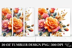 Vibrant Orange Roses | 20 oz Tumbler Product Image 1