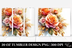 Vibrant Orange Roses | 20 oz Tumbler Product Image 1