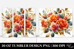 Vibrant Orange Roses | 20 oz Tumbler Product Image 1