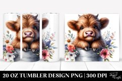 Baby Highland Cow Recipient | 20 oz Tumbler Product Image 1