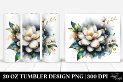 Abstract Shiny Gardenia | 20 Oz Tumbler Product Image 1