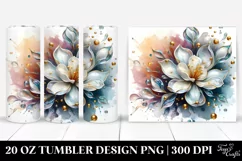 Abstract Shiny Gardenia | 20 Oz Tumbler Product Image 1