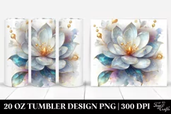 Abstract Shiny Gardenia | 20 Oz Tumbler Product Image 1