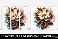 Wooden Stained Magnolia | 20 Oz Tumbler Product Image 1