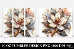 Wooden Stained Magnolia | 20 Oz Tumbler Product Image 1
