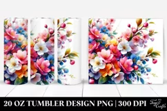 Colorful Cherry Blossom Bouquet Tumbler Product Image 1