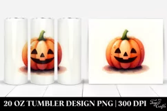 Simple Funny Halloween Clipart, Pumpkin 20 Oz Tumbler Product Image 1