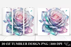 Detailed Shiny Rose | 20 oz Tumbler Product Image 1